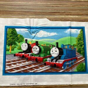 Thomas the Tank Engine Train Mini Fabric Panel for Sewing / Quilting 9"x15.5"